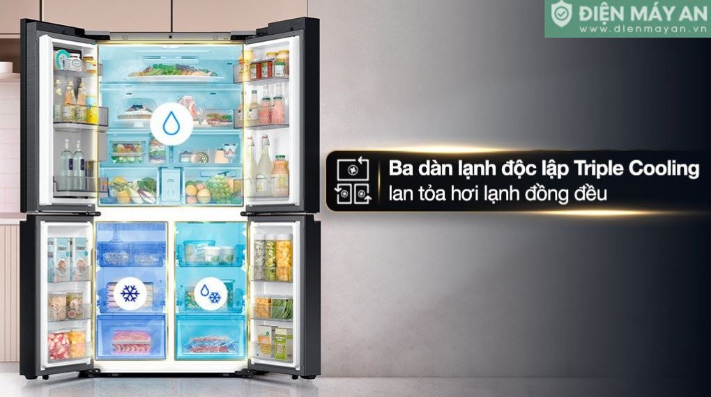 Tủ lạnh Samsung Inverter 636 lít Multi Door Bespoke RF65DB990012SV
